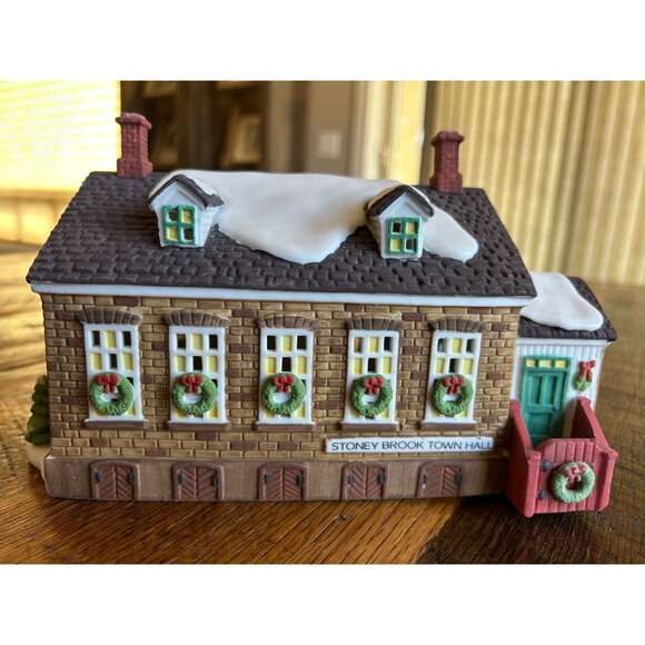 Vintage Dept. 56 Stoney Brook Town Hall Miniature READ - Picture 1 of 16